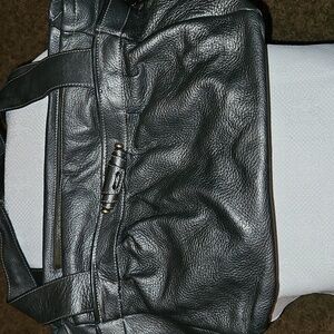 Elegant Black Leather Briefcase for Men